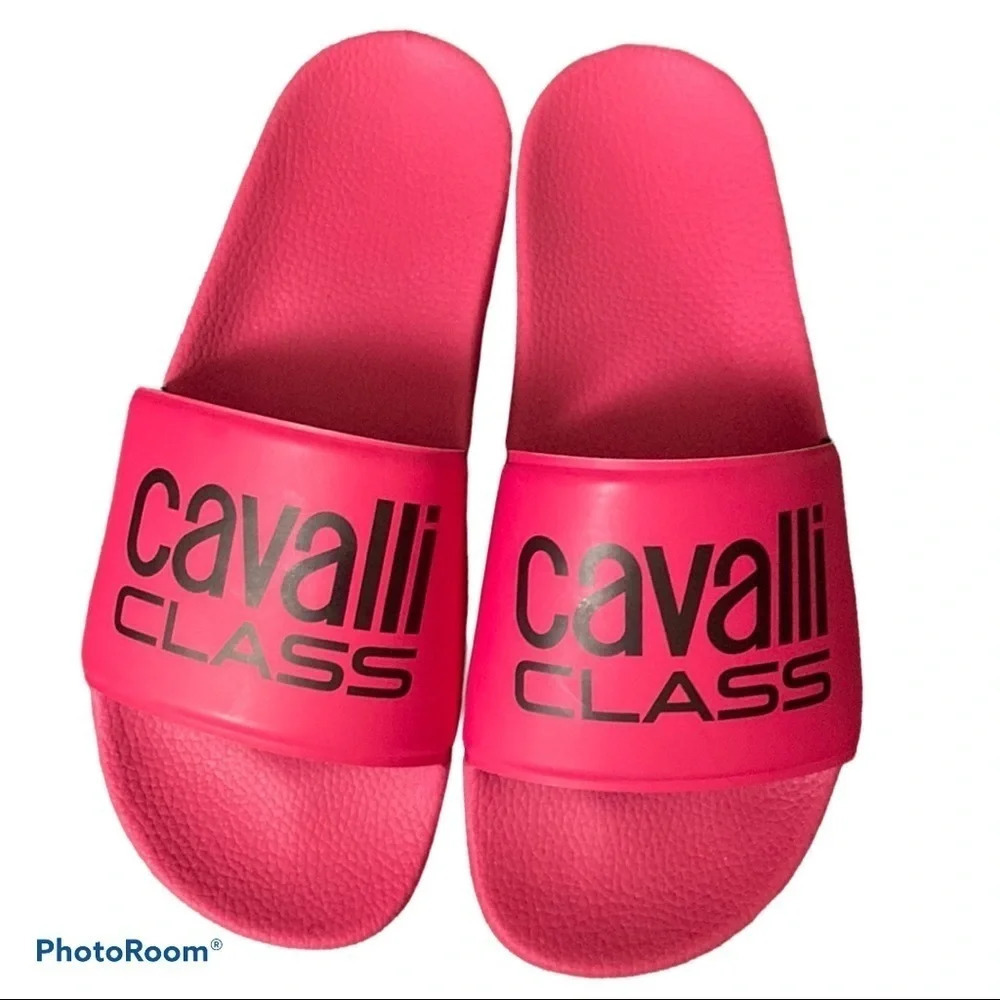 Cavalli Class fushia  pink Slides Sz 41